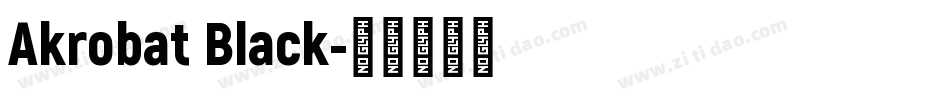 Akrobat Black字体转换